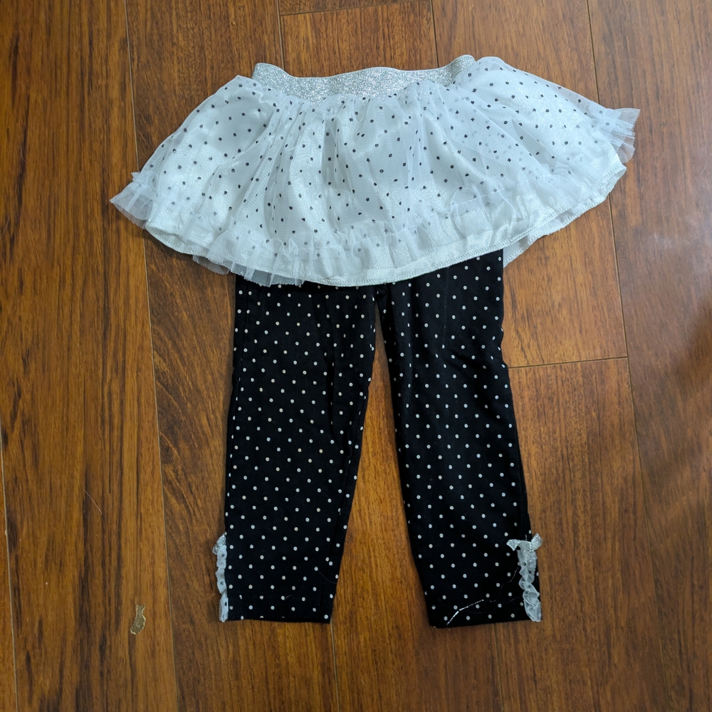 Polka Dot Skort with Leggings